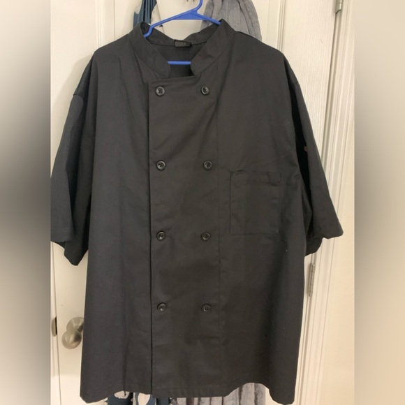 Black Double-Breasted Chef Jacket Dickies - Picture 1 of 4